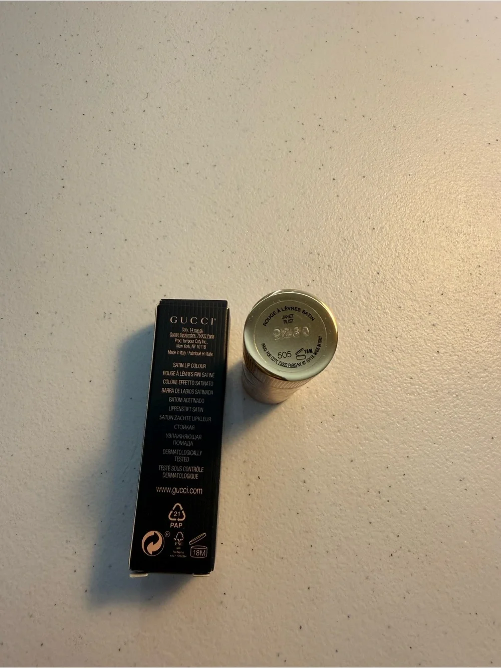 Gucci Rouge à Lèvres Satin Lipstick 505 Janet Rust Brown 3.5g/.12oz